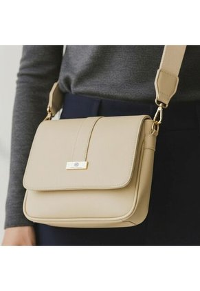 Bolso Manos Libres De Dama Mujer Karla Chacon Lady Beige