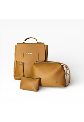 Combo Set Morral Gina + Manos Libres Cuba + Monedero Karla Chacon Miel