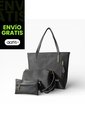 Set De Tres Piezas Bolso Tote + Bandolera + Monedero Karla Chacon de KARLA CHACON