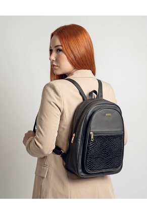 Combo Set Morral Nely + Manos Libres Lara Karla Chacon Negro