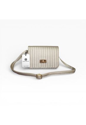 Bolso Cartera Manos Libres Dama Mujer Karla Chacon Baru Dorado