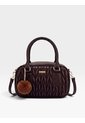 Bolso Boston Tipo Bowling De Mano Con Strap Y Accesorio Karla Chacon de KARLA CHACON