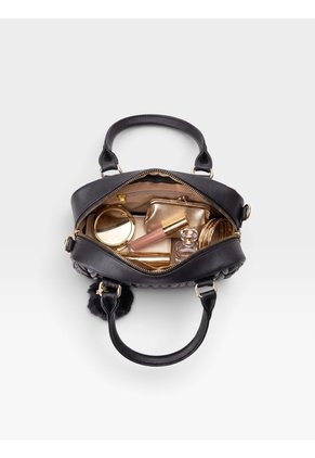 Bolso Boston Tipo Bowling De Mano Con Strap Y Accesorio Karla Chacon