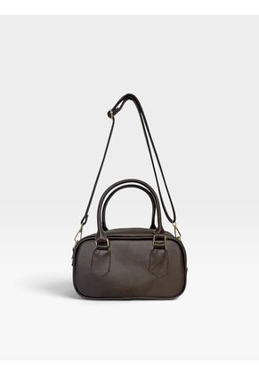 Bolso Boston Tipo Bowling De Mano Con Strap Y Accesorio Karla Chacon