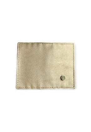 Billetera Delgada Portadocumentos Tarjetero Karla Chacon Aime Dorado