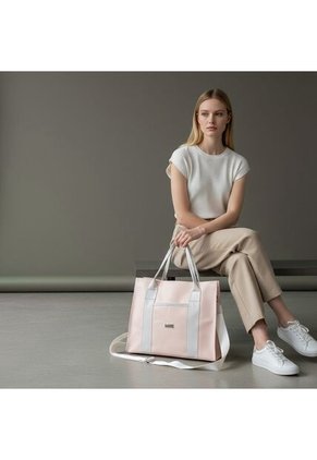 Bolso Tote Sport De Lona Para Mujer Karla Chacon Laura Rosa