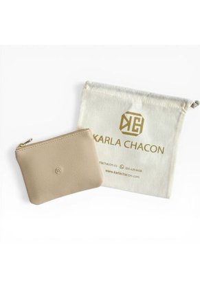 Monedero Pequeño Dama Mujer Karla Chacon Viky Beige