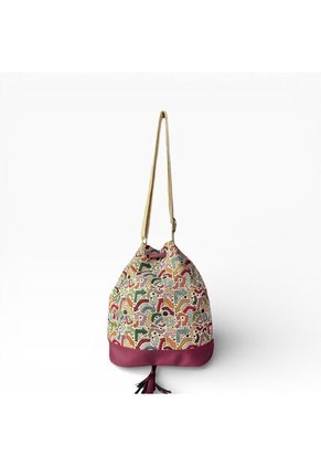 Bolso Manos Libres Bucket Dama Mujer Karla Chacon Aria Vino