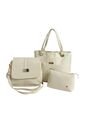 Set De Bolsos Para Mujer Bolso Tote Gady + Bolso Manos Libres Lady + Monedero Karla Chacon Beige de KARLA CHACON