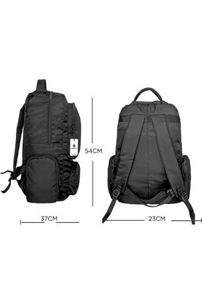 Morral Mochila Viajera Bolso Deportivo Karla Chacon Mael Negro