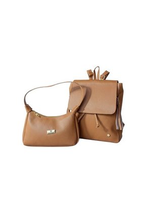 Combo Set Morral Pace + Bolso De Hombro Praga Karla Chacon Miel