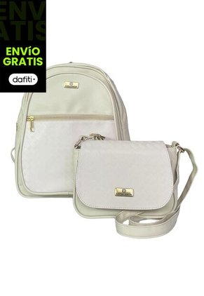 Combo Set Morral Nely + Manos Libres Lara Karla Chacon Beige