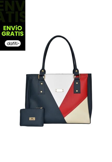 Bolso Dama Cartera Mujer Karla Chacon Olga Azul