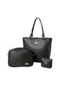Set De Bolsos Para Mujer Bolso Tote Mila + Bolso Manos Libres Tini + Monedero Karla Chacon Negro de KARLA CHACON