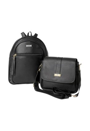 Combo Set Morral Moka + Manos Libres Lady Karla Chacon Negro