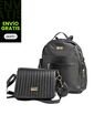 Combo Set Morral Naty + Manos Libres Baru Karla Chacon Negro de KARLA CHACON
