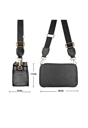 Bolso Manos Libres De Dama Mujer Karla Chacon Evah Negro