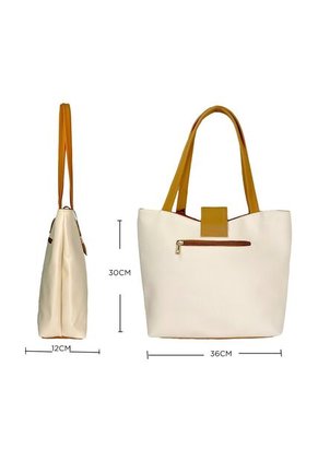 Bolso Cartera Mujer Dama Karla Chacon Line Beige Con Cosmetiquera