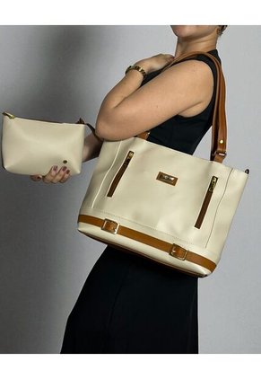 Bolso Cartera Mujer Dama Karla Chacon Gigi Beige