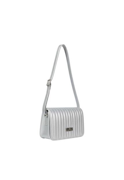 Bolso Cartera Manos Libres Dama Mujer Karla Chacon Baru Plata