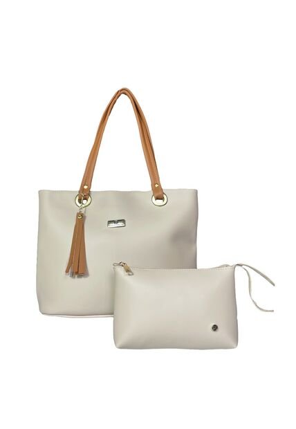 Bolso Dama Cartera Mujer Karla Chacon Gady Beige