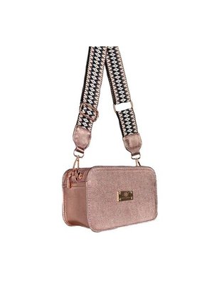 Bolso Manos Libres De Dama Mujer Karla Chacon Vega Oro Rosa