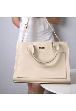 Bolso Dama Cartera Mujer Doble Funcion Mona Beige