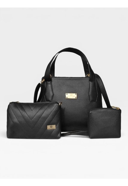 Cartera Bolso Mujer Dama Karla Chacon Fany Negro