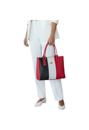 Cartera Mujer Bolso Dama Con Accesorio Karla Chacon Gera Rojo