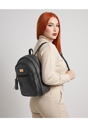 Bolso Morral Maletin Casual Mediano De Dama Mujer Karla Chacon Moka Negro