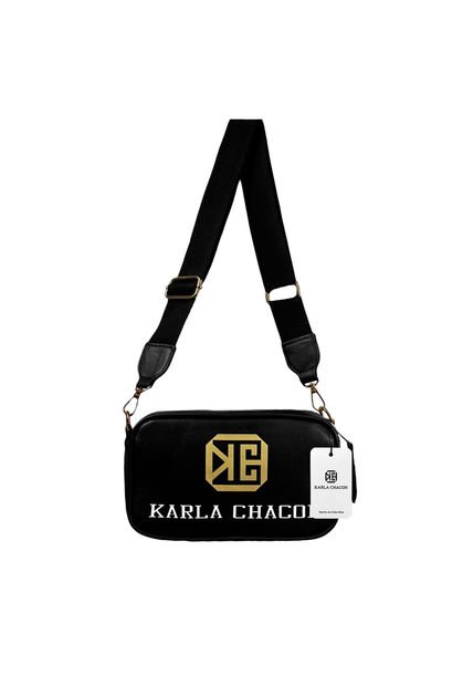 Bolso Manos Libres De Dama Mujer Karla Chacon Dion Negro