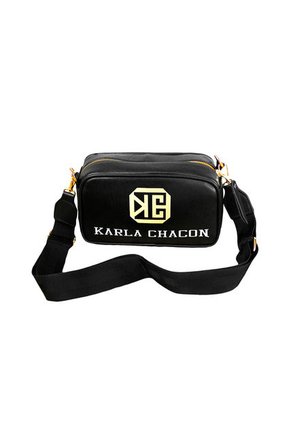 Bolso Manos Libres De Dama Mujer Karla Chacon Dion Negro