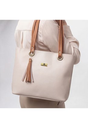 Bolso Dama Cartera Mujer Karla Chacon Gady Beige