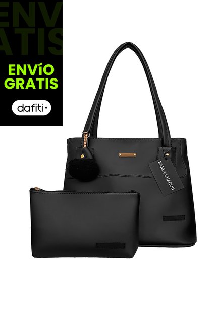 Bolso Dama Cartera Mujer Karla Chacon Gema Negro