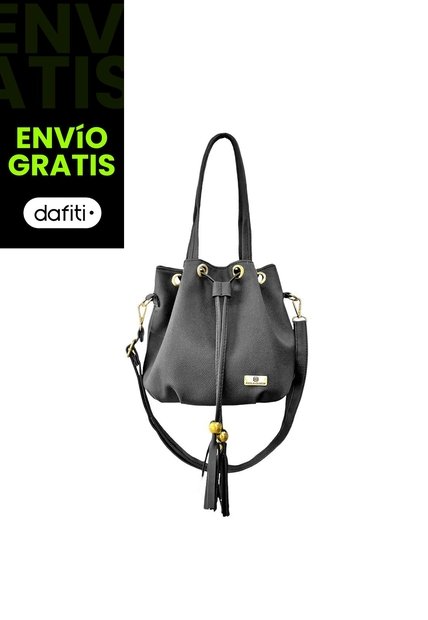 Bolso Cartera Mujer Dama Karla Chacon Iris Negro
