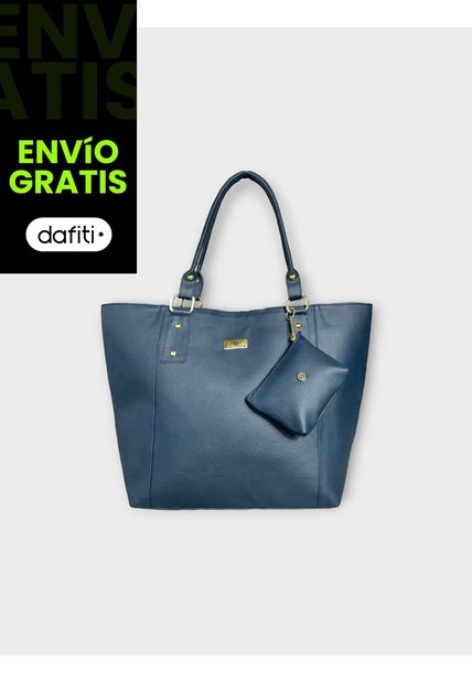Bolso Tote Cartera Dama Cartera Mujer Karla Chacon Mila Azul