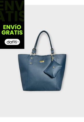 Bolso Tote Cartera Dama Cartera Mujer Karla Chacon Mila Azul