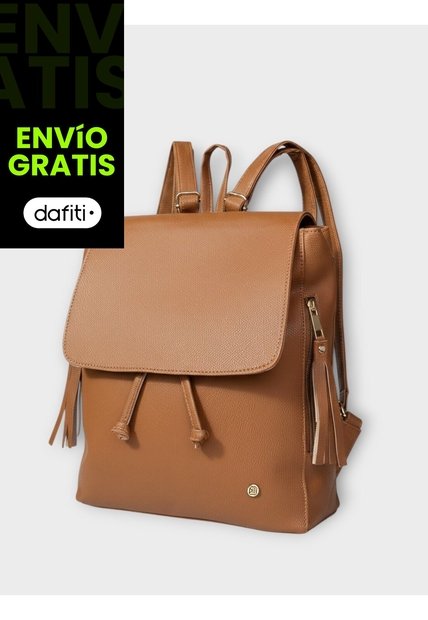 Bolso Maletin Morral Casual Mediano De Dama Mujer Karla Chacon Pace Miel