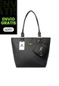 Bolso Dama Cartera Mujer Tote Grande Karla Chacon Mila Negro de KARLA CHACON