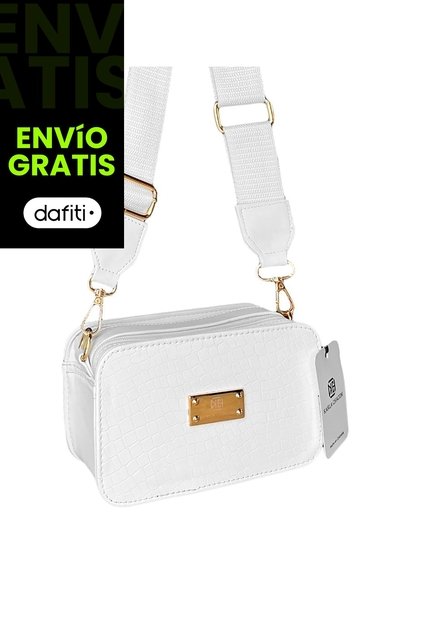 Bolso Manos Libres De Dama Mujer Karla Chacon Evah Blanco