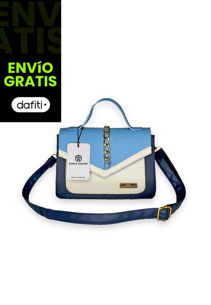 Bolso Manos Libres De Dama Mujer Karla Chacon Magy Azul