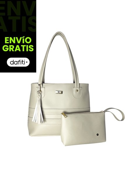 Bolso Dama Cartera Mujer Karla Chacon Gema Beige
