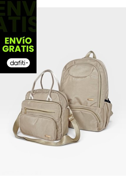 Set De Bolsos Morral + Bolso Mediano Karla Chacon