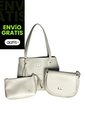 Set Tres Piezas Bolso + Bandolera + Cosmetiquera Karla Chacon de KARLA CHACON