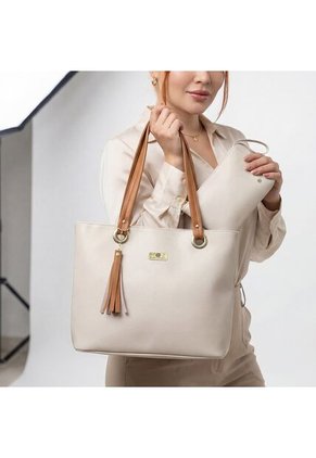 Bolso Dama Cartera Mujer Karla Chacon Gady Beige