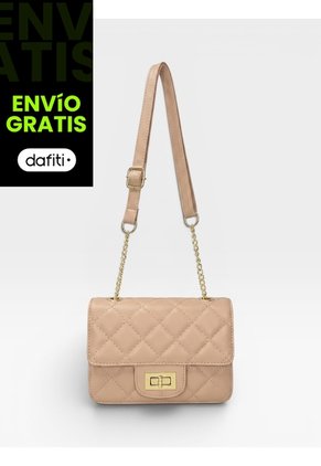 Bolso Manos Libres Elegante Bandolera De Dama Mujer Karla Chacon Sanz Nude