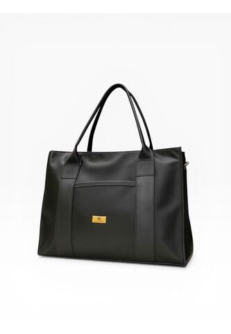 Bolso Tote Sport De Lona Para Mujer Karla Chacon Laura Negro KARLA CHACON