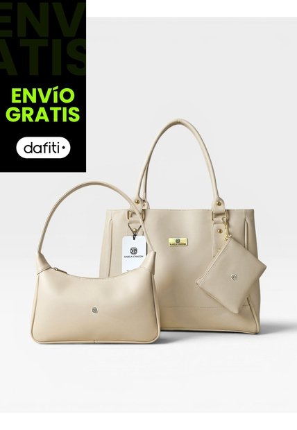 Set De Tres Piezas Combo Tote + Manos Libres + Monedero Karla Chacon