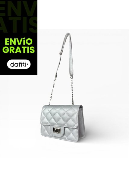 Bolso Satchel Bandolera Manos Libres De Dama Mujer Karla Chacon Sanz Plateado
