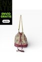 Bolso Manos Libres Bucket Dama Mujer Karla Chacon Aria Vino de KARLA CHACON
